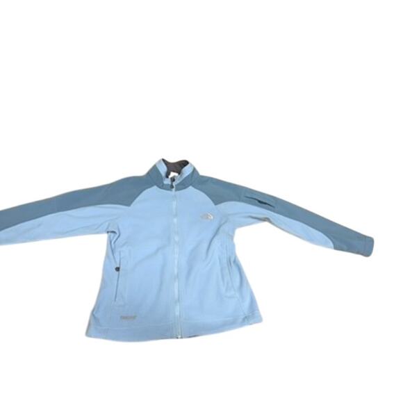 "THE NORTH FACE" 2 Tone Blue Fleece Women's Zip Fleece SZ S INSIDE LINER SNAPS - Picture 4 of 16